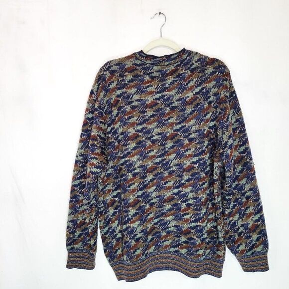 Missoni Sport Abstract Print Wool Blend Grandpa Crewneck Sweater - Picture 3 of 4